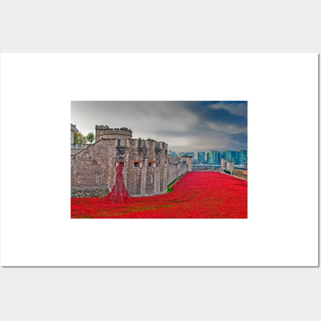 Tower of London Red Poppies Wall Art by AndyEvansPhotos